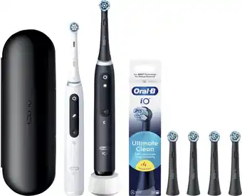 Coolblue Oral-B iO 5N Lot de 2 Noir et Blanc Value Pack aanbieding
