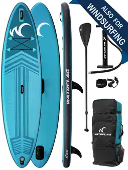Decathlon Premium kwaliteit opblaasbaar WINDSURF & SUP Board Watrflag Jibe 10'6 - SET aanbieding