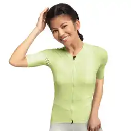 Decathlon Dames Wielrennen ultralichtgewicht wielershirt SRX Grenoble Groen aanbieding