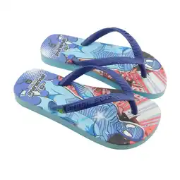 Decathlon Kinderstrandslippers Brasileras blauwe rubberen zool aanbieding