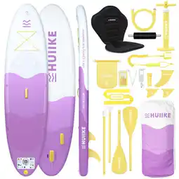 Decathlon Opblaasbaar Supboard met Premium Accessoire HUIIKE, Paars, Hoge Stabiliteit aanbieding