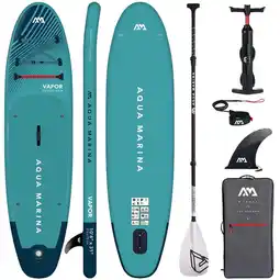 Decathlon AQUA MARINA VAPOR SUP Board Stand Up Paddle opblaasbare SOLID PADDLE aanbieding
