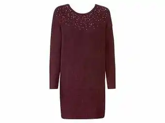 Lidl ESMARA® Feestelijke jurk met lange mouwen (M (40/42), bordeaux) aanbieding