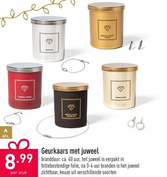ALDI Geurkaars met juweel aanbieding