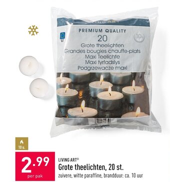 ALDI Grote theelichten, 20 st. aanbieding