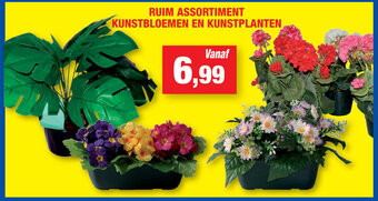Hubo Ruim Assortiment Kunstbloemen en Kunstplanten aanbieding