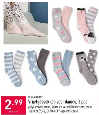 ALDI Vrijetijdssokken voor dames. 2 paar aanbieding