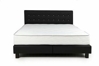 Boxspring incl. matras ORCUS - Swarovski Zwart