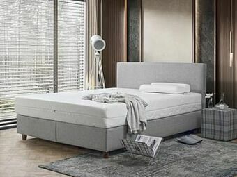 Deba Meubelen Bed MECHELEN incl. matras en opbergboxen Grijs aanbieding