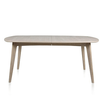 Uittrekbare eetkamertafel ’Marte’ - kleur: Veneer Oak White Hout