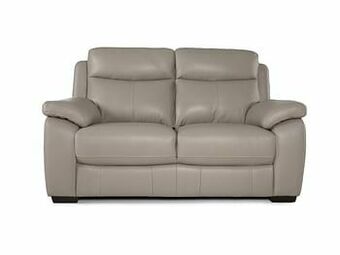 Deba Meubelen 2-zit zetel Z55 - Taupe leder Taupe aanbieding