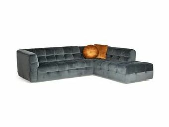 Deba Meubelen Hoekzetel SAXOBEAT - Smoke velvet Grijs aanbieding