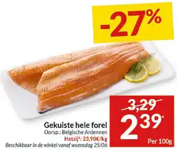 Intermarché Gekuiste hele forel aanbieding