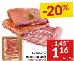 Intermarché Gerookt of gezouten spek aanbieding