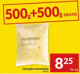 Intermarché Geraspte emmentaler 48%VG aanbieding