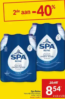 Intermarché Spa Reine Natuurlijk mineraalwater In fles aanbieding