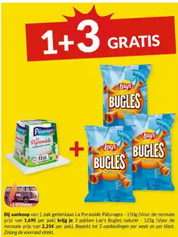 Intermarché La Pyramide Paturages + Lays bugles naturel aanbieding