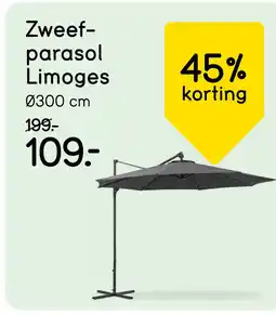 Leen Bakker Zweefparasol Limoges aanbieding