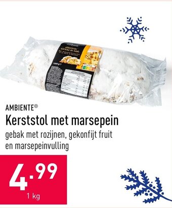 ALDI Kerststol met marsepein aanbieding