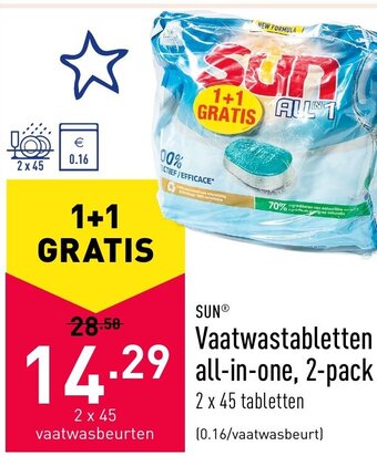 ALDI Vaatwastabletten all-in-one, 2-pack aanbieding