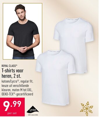 ALDI T-shirts voor heren, 2 st. aanbieding