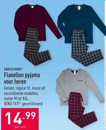 ALDI Flanellen pyjama voor heren aanbieding