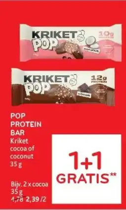Alvo Kriket pop protein bar aanbieding