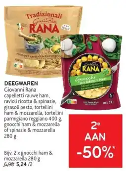 Alvo Giovanni Rana deegwaren aanbieding