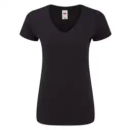 Decathlon Dames Iconic 150 V Hals Tshirt (Zwart) aanbieding
