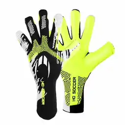 Decathlon Voetbalkeeperhandschoenen SSG Kontrol Knit Tech Lime White aanbieding