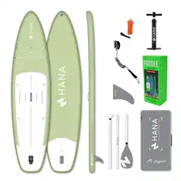 Decathlon PACK opblaasbare stand-up paddle HANA LEGEND Olijfgroen 11'2 aanbieding