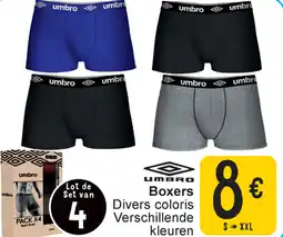 Cora Umbro boxers aanbieding