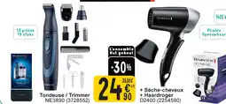 Cora Remington trimmer NE3890 + haardroger D2400 aanbieding
