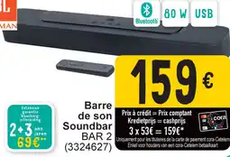Cora JBL Soundbar BAR 2 aanbieding