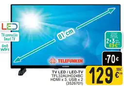 Cora Telefunken LED-TV TFL32AUHD24BC aanbieding