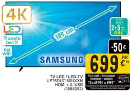 Cora Samsung LED-TV UE75DU7150UXXN aanbieding