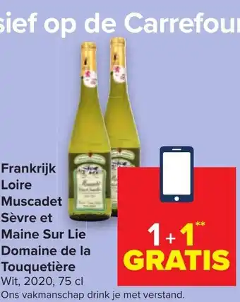 Frankrijk Loire Muscadet Sevre et Maine Sur Lie Domaine de la Touquetiere 75cl