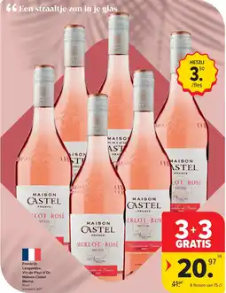 Carrefour Frankrijk Languedoc Vin de Pays d’Oc Maison Castel Merlot aanbieding