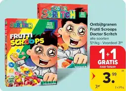 Carrefour Ontbijtgranen Frutti Scroops Doctor Scritch aanbieding