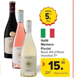 Carrefour Italië Memoro Piccini aanbieding