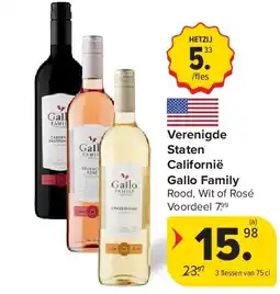 Carrefour Verenigde Staten Californië Gallo Family aanbieding