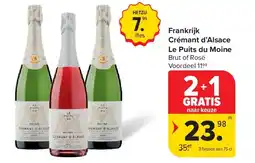 Carrefour Frankrijk Crémant d’Alsace Le Puits du Moine aanbieding