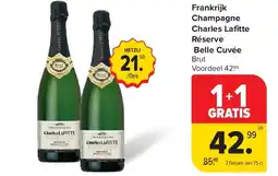 Carrefour Frankrijk Champagne Charles Lafi tte Réserve Belle Cuvée aanbieding