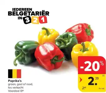 Carrefour Paprika’s aanbieding