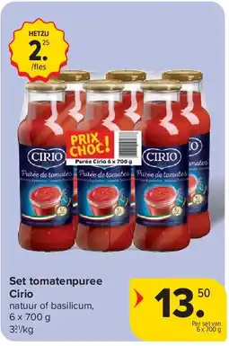 Carrefour Set tomatenpuree Cirio aanbieding