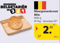Carrefour Meergranenbrood Milo aanbieding