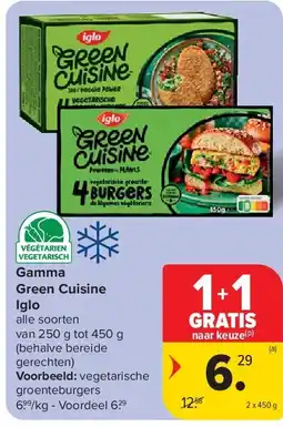 Carrefour Gamma Green Cuisine Iglo aanbieding