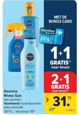 Carrefour Gamma Nivea Sun aanbieding