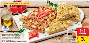Carrefour Focaccia of mini-focaccia Traiteur Trattoria Carrefour aanbieding