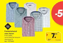 Carrefour Fantasiehemd voor heren aanbieding